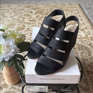 Alfani Strappy Black Heels for Women